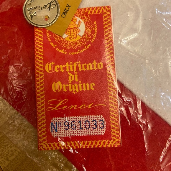 Vintage Lenci Italy Felt Appliqué Pillow Cover Red Girl Design 20”x20” - Picture 3 of 7